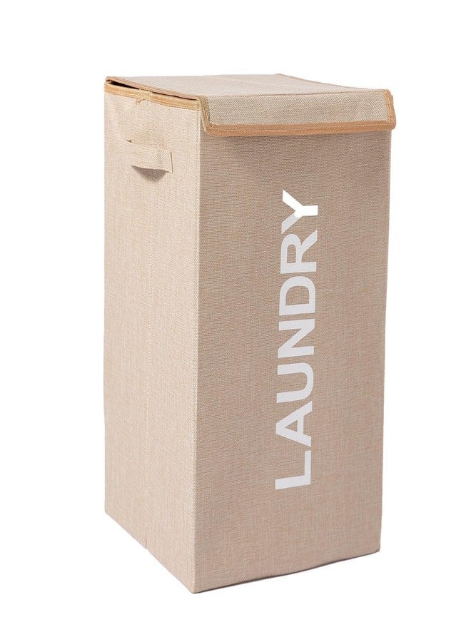 ZOVIRA 75L Laundry Basket for Clothes Non Woven Laundry Bin Laundry Bags for Clothes Freestanding Clothes Storage Organizer for Bedroom Basket for Clothes Cloth Bin Bag (Beige) - Image 1